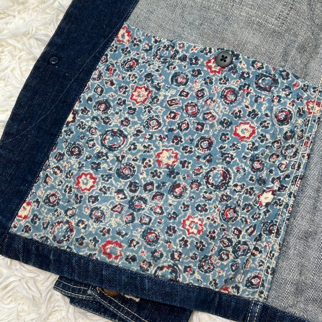 最終価格 45R 45rpm 藍デニム デニムジャケット カバーオール 金ボタン