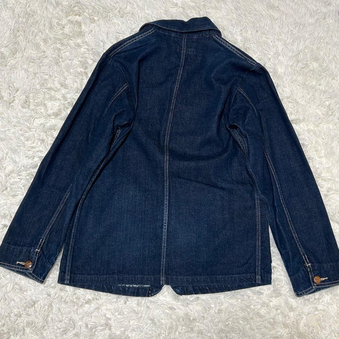 最終価格 45R 45rpm 藍デニム デニムジャケット カバーオール 金ボタン