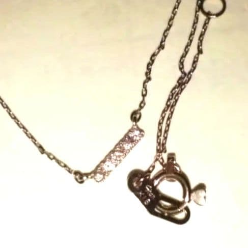 スタージュエリー　バーネックレス　K18　ダイヤモンド