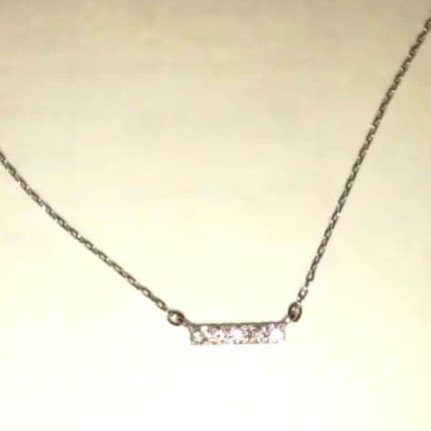 スタージュエリー　バーネックレス　K18　ダイヤモンド