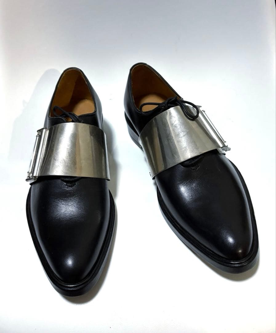 レア ジバンシGivenchy 2013awメタルプレートドレスシューズ42美品