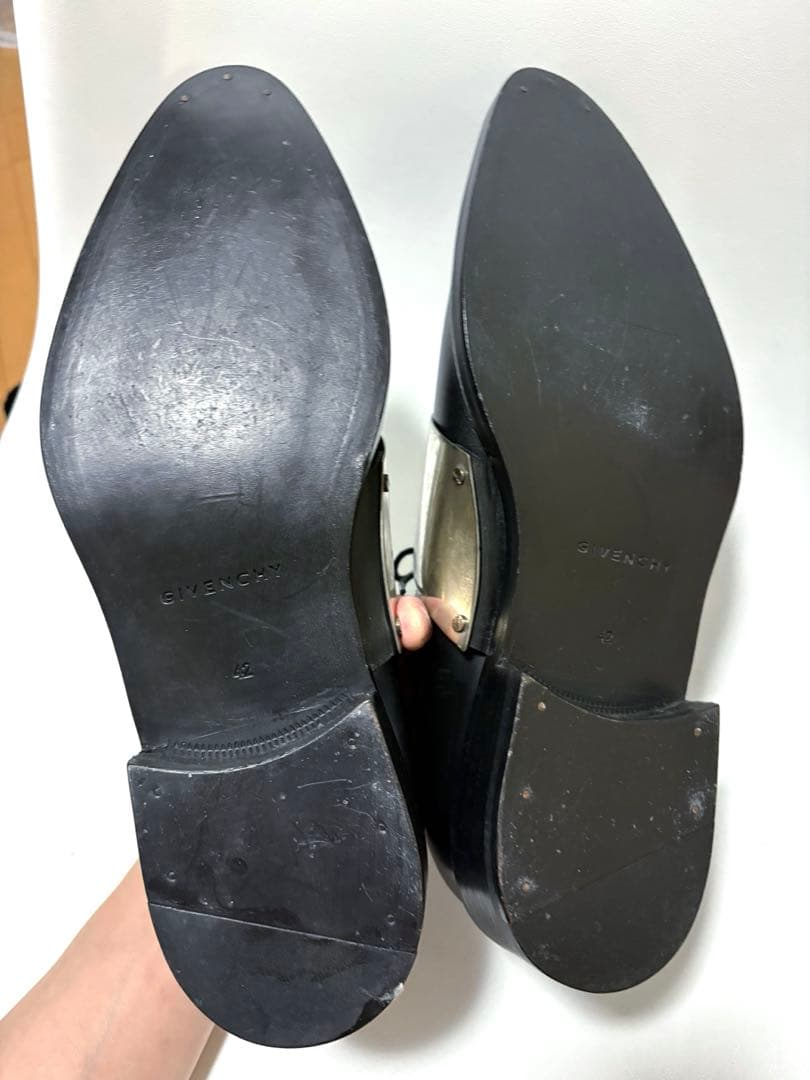 レア ジバンシGivenchy 2013awメタルプレートドレスシューズ42美品