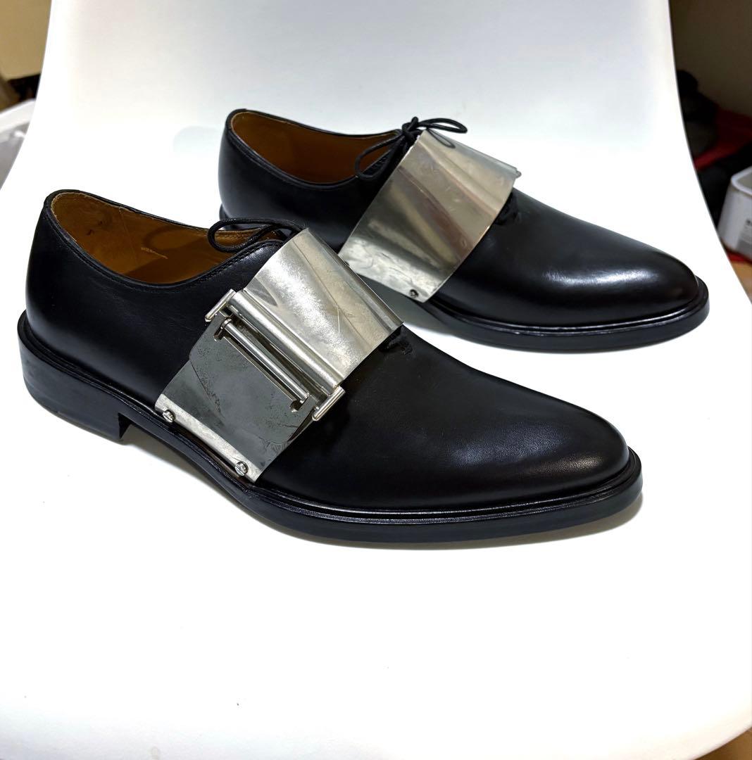 レア ジバンシGivenchy 2013awメタルプレートドレスシューズ42美品