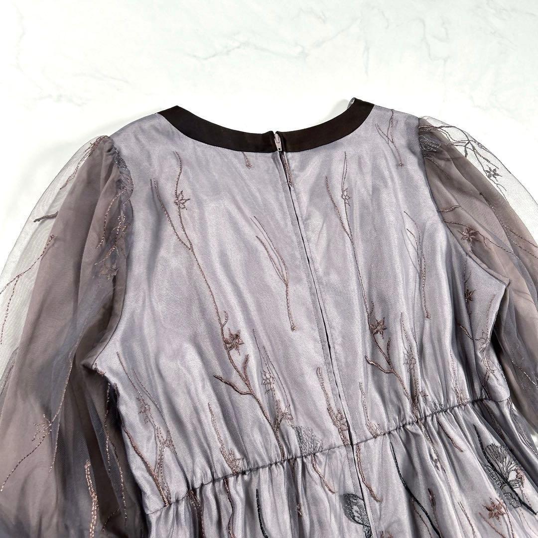 【現行品・大きいサイズ 3L】　カラルス　Vネック刺繍レースワンピースドレス