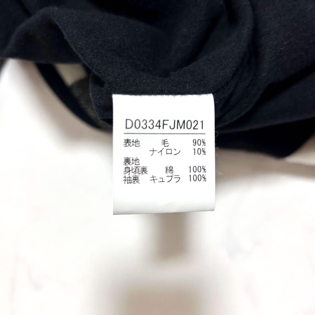 マドモアゼルノンノン ウールチェック ノーカラージャケット ウールコート日本製