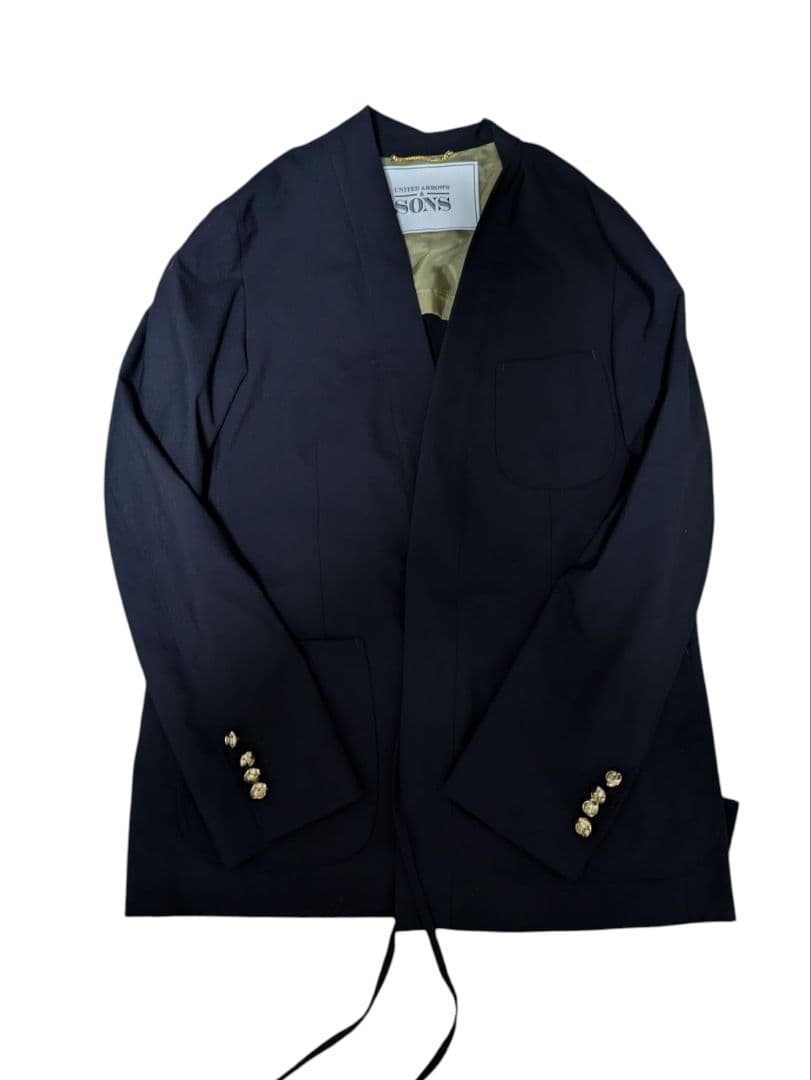 ユナイテッドアローズアンドサンズ　ジャケット　ノーカラー　　L 極美品