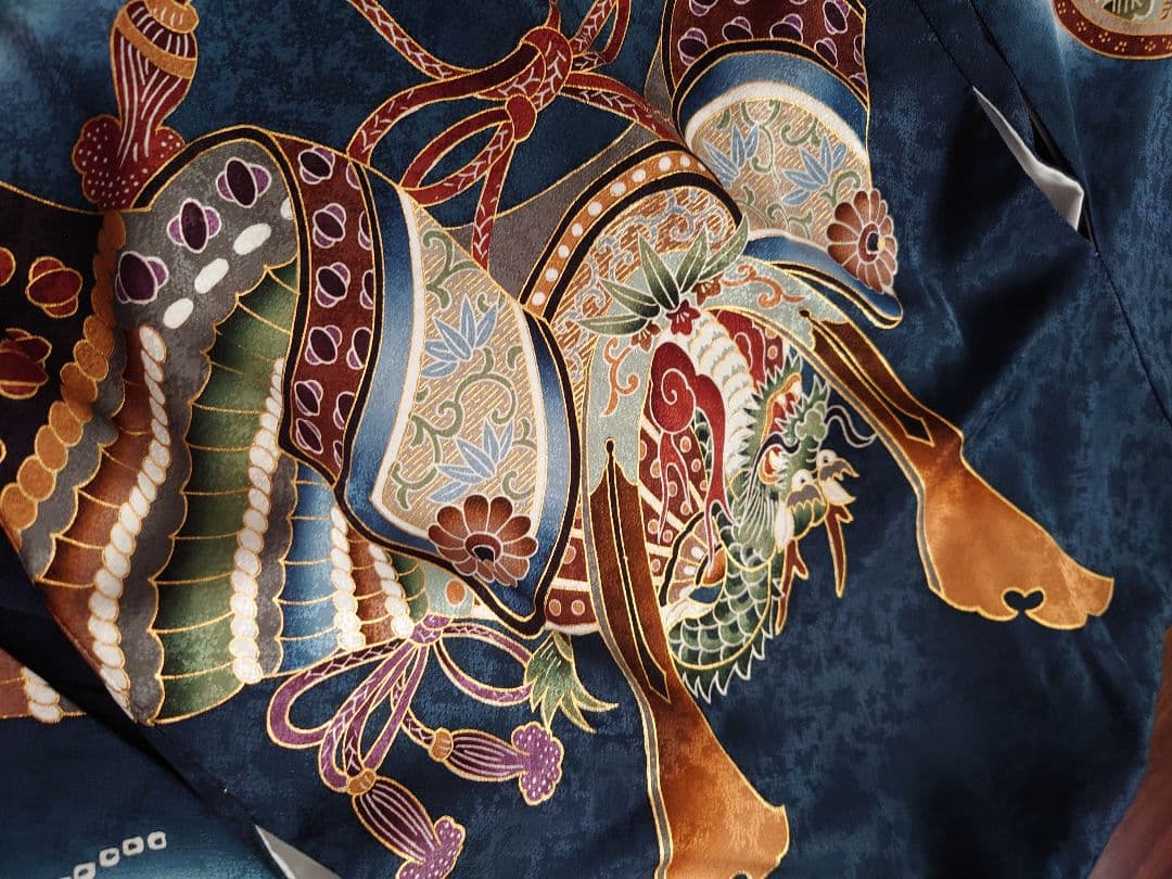 正絹　美品 男の子 お宮参り着物 掛け着 産着