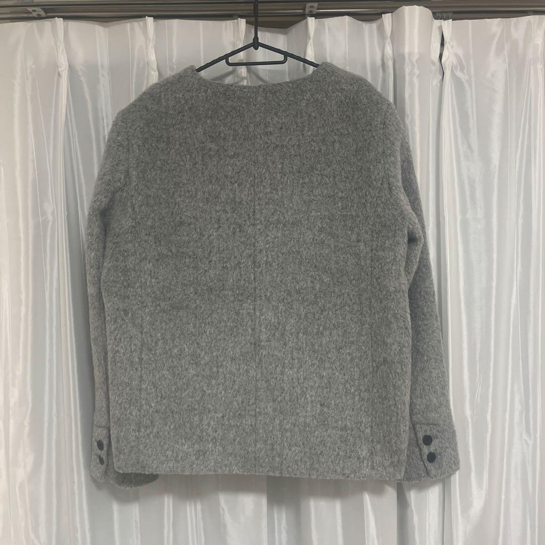 Fekete ノーカラージャケット S グレー