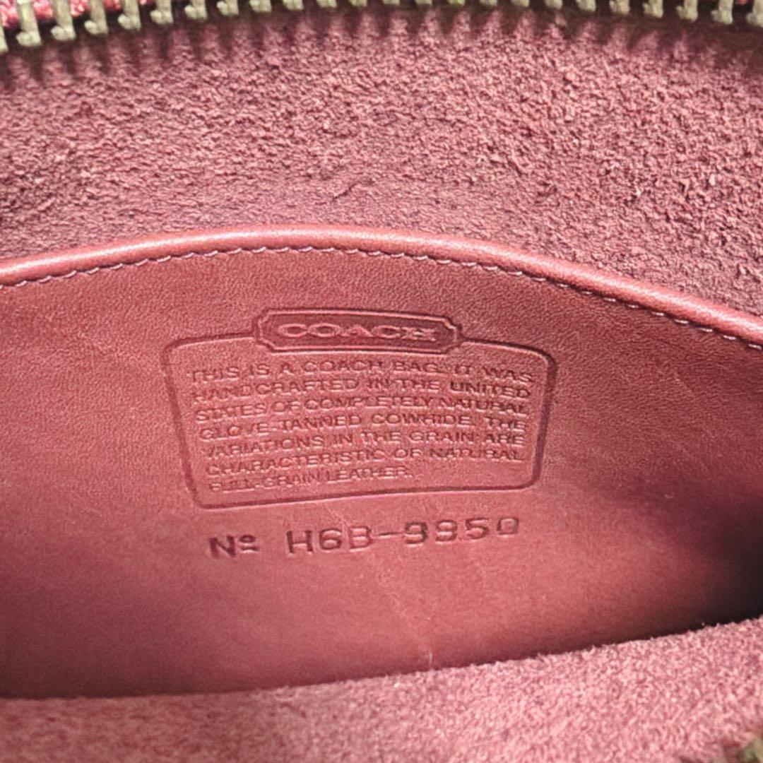 【美品】オールドコーチ 赤 ショルダーバッグ