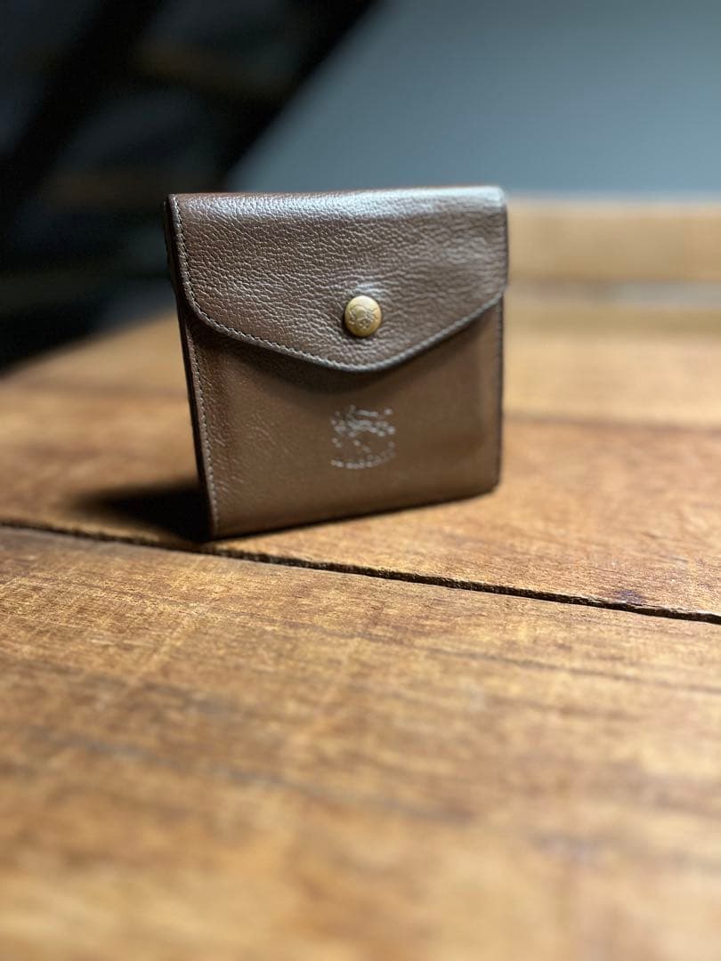 IL BISONTE★ウォレット ダークブラウン/折り財布/こげ茶