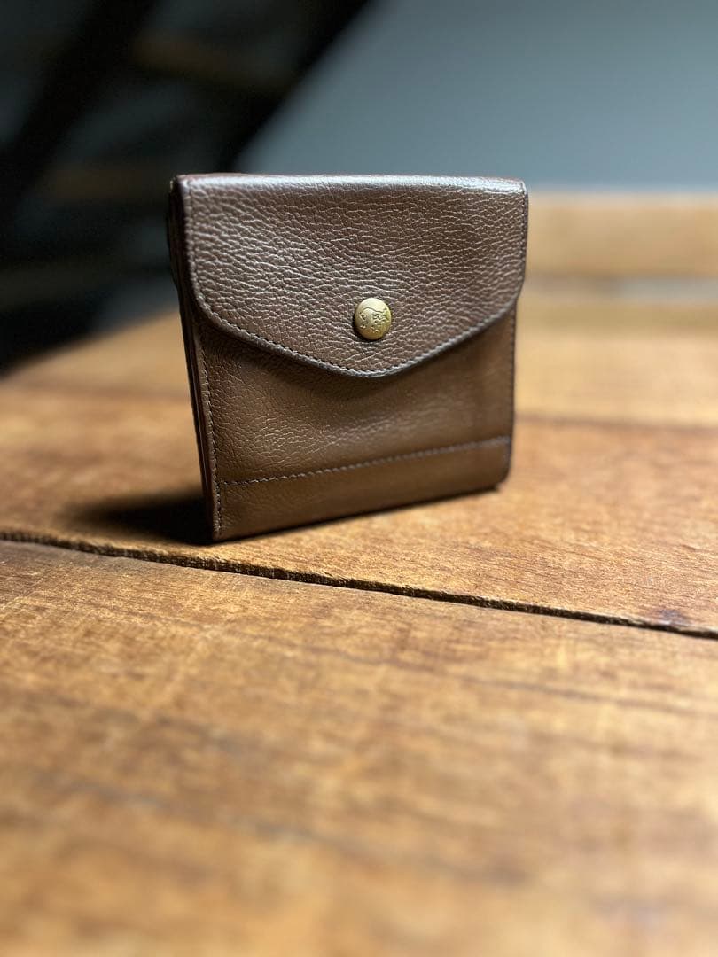 IL BISONTE★ウォレット ダークブラウン/折り財布/こげ茶