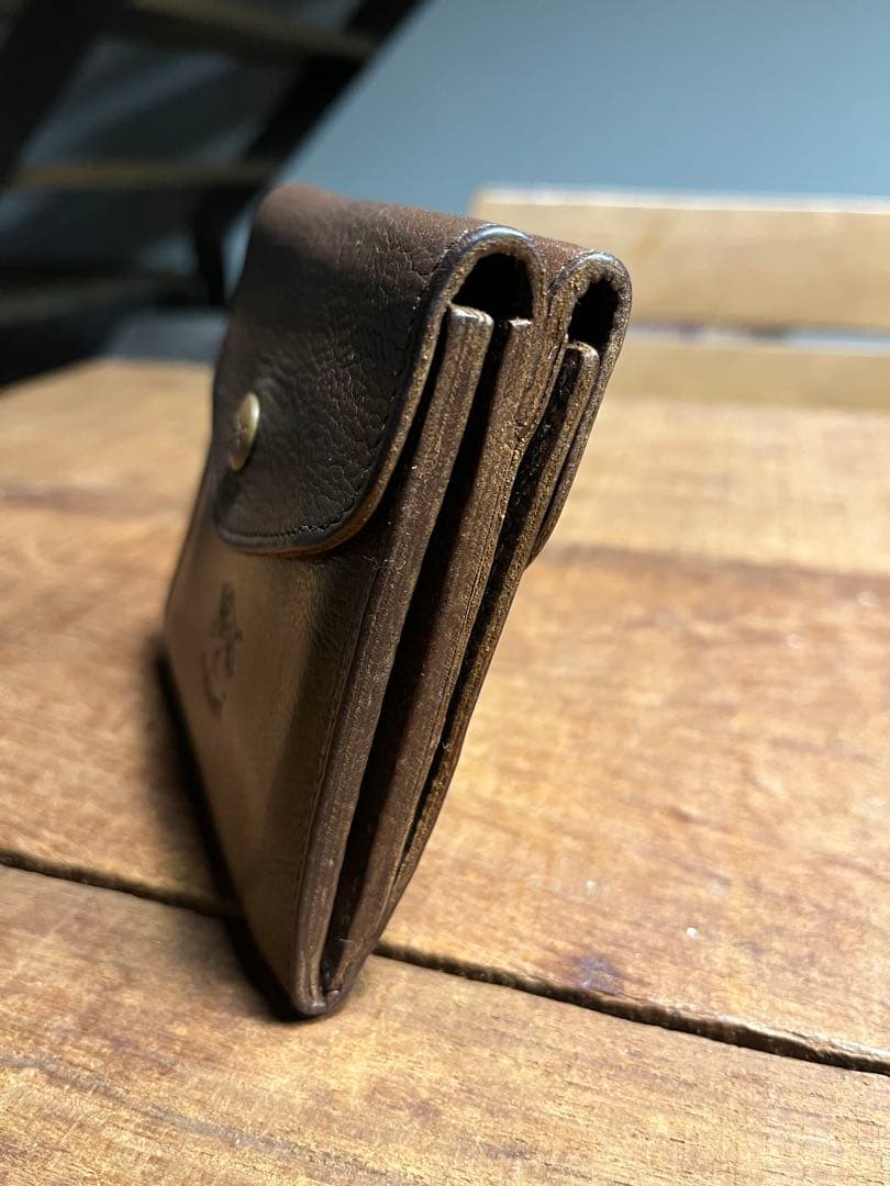 IL BISONTE★ウォレット ダークブラウン/折り財布/こげ茶
