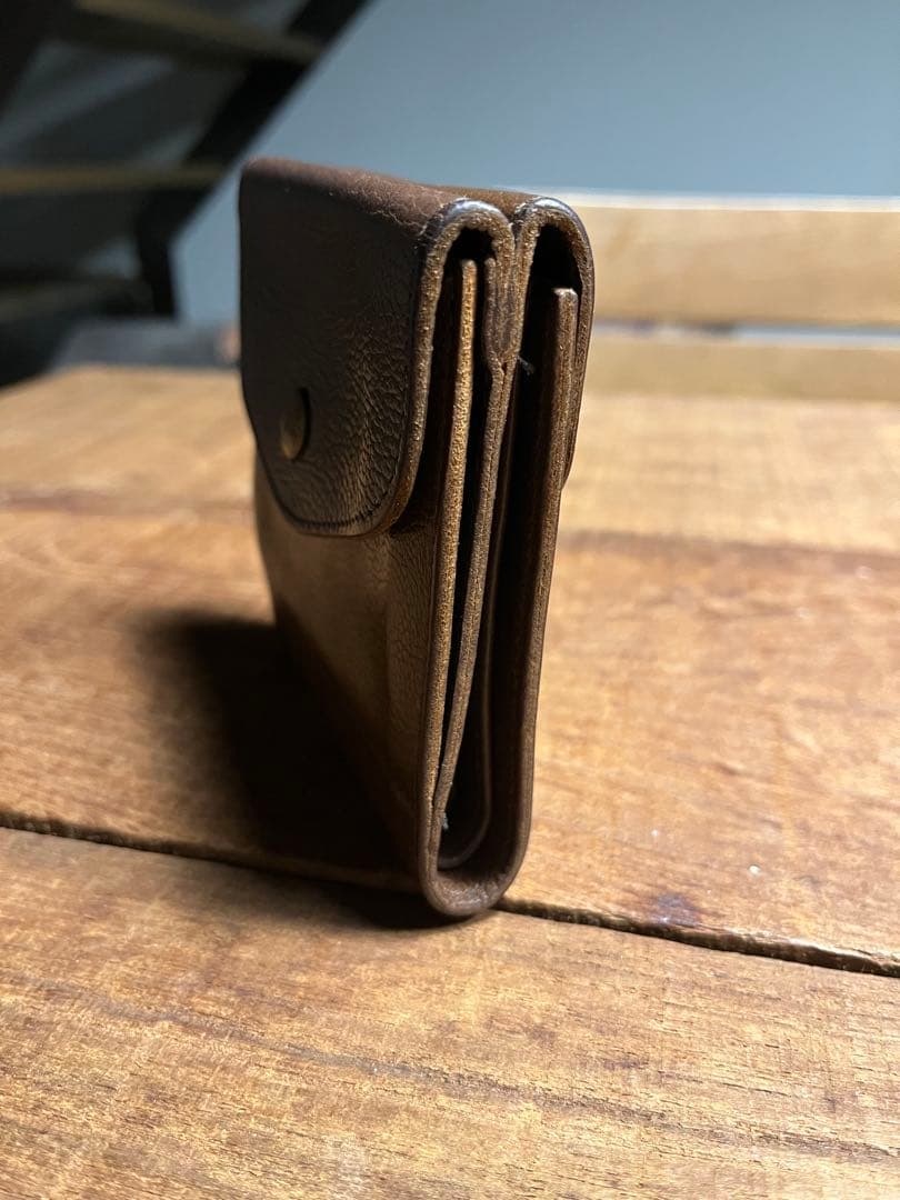 IL BISONTE★ウォレット ダークブラウン/折り財布/こげ茶