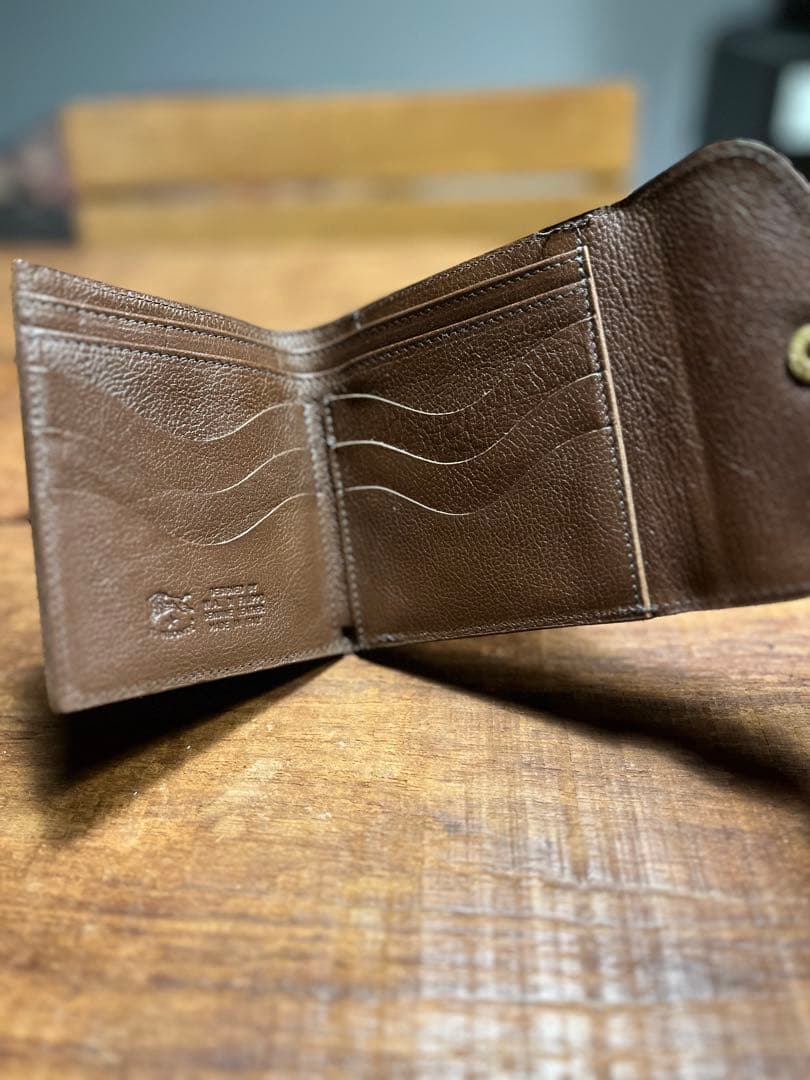 IL BISONTE★ウォレット ダークブラウン/折り財布/こげ茶