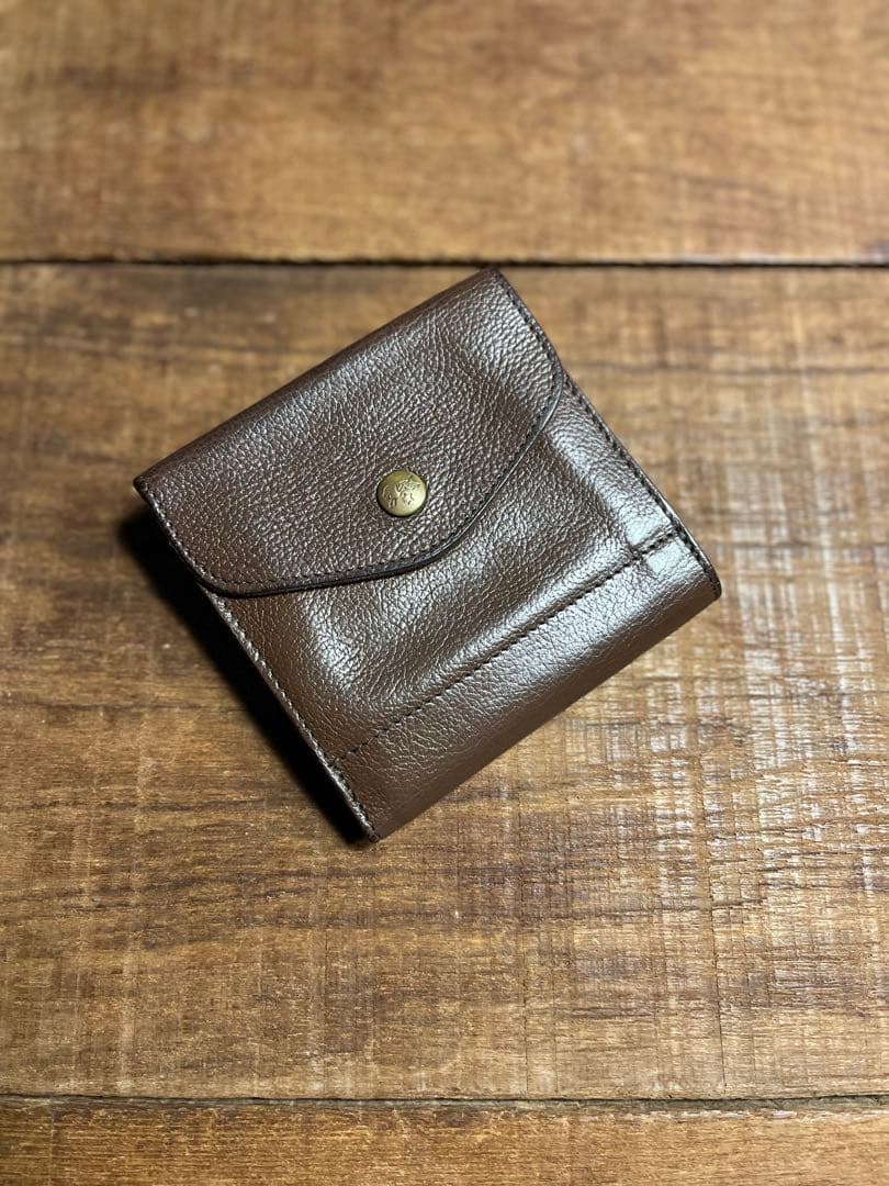 IL BISONTE★ウォレット ダークブラウン/折り財布/こげ茶