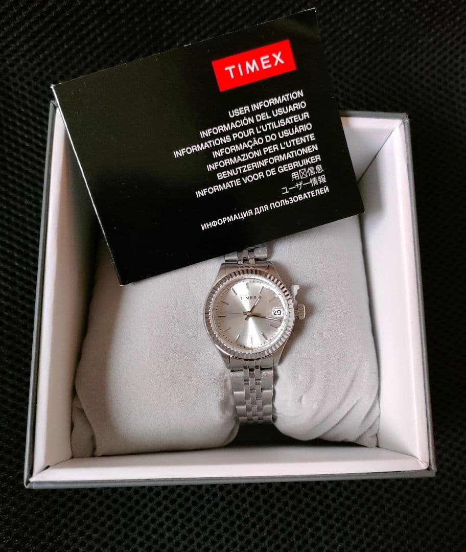 TIMEX シルバー アナログ腕時計