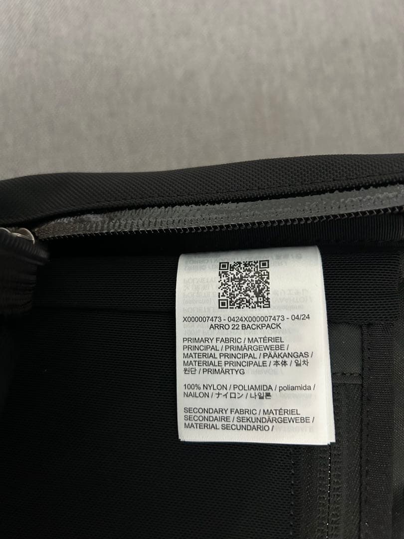 【新品】Arc’teryx アークテリクス アロー22 ブラック 希少