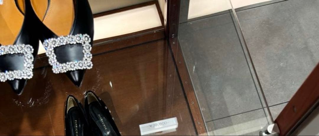 新品PIPPICHIC　ビジューフラットパンプス　37.5 24.5cm