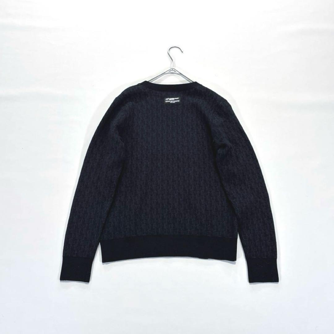 マスターバニーエディション　ニットセーター　ウール混　総柄　ブラック　0/S