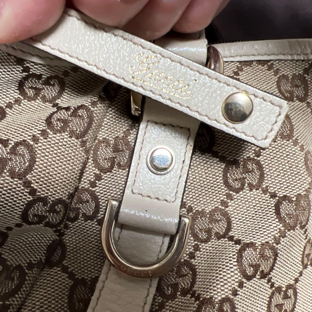 GUCCI ベージュ GGパターン トートバッグ