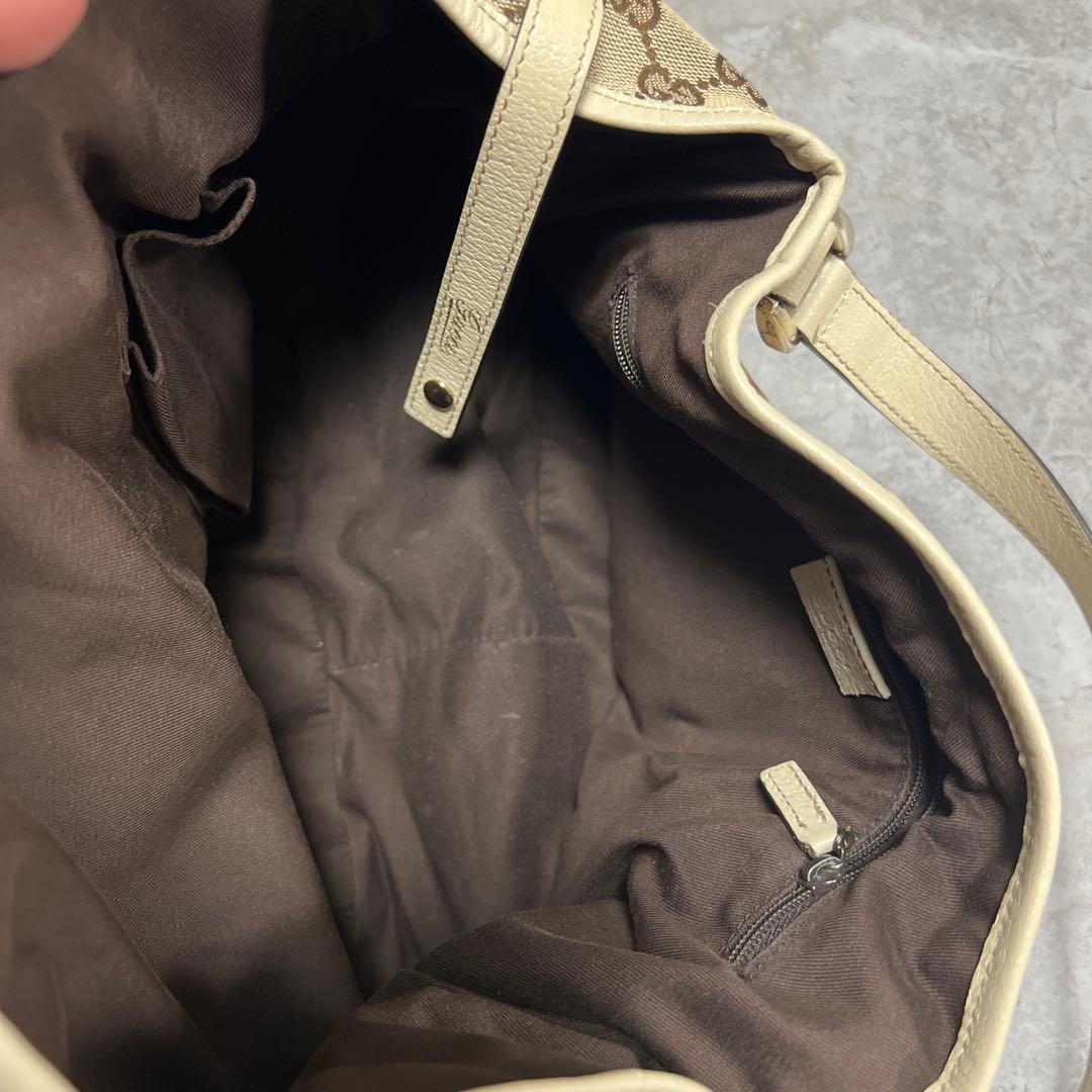 GUCCI ベージュ GGパターン トートバッグ
