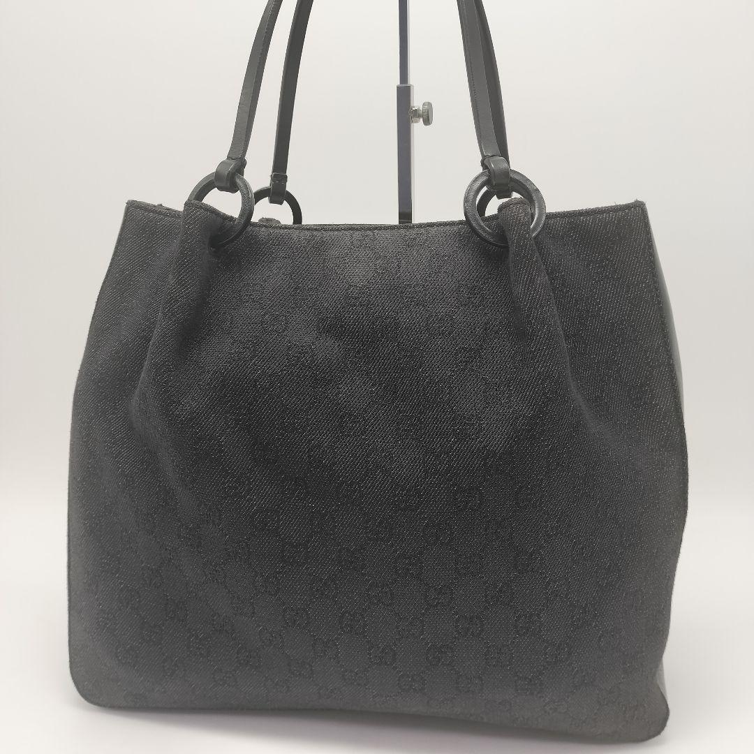極美品✨グッチ　トートバッグ　GG柄　ブラック　黒