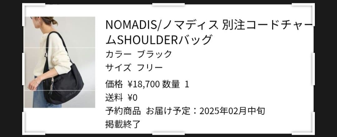 NOMADIS ブラックショルダーバッグ