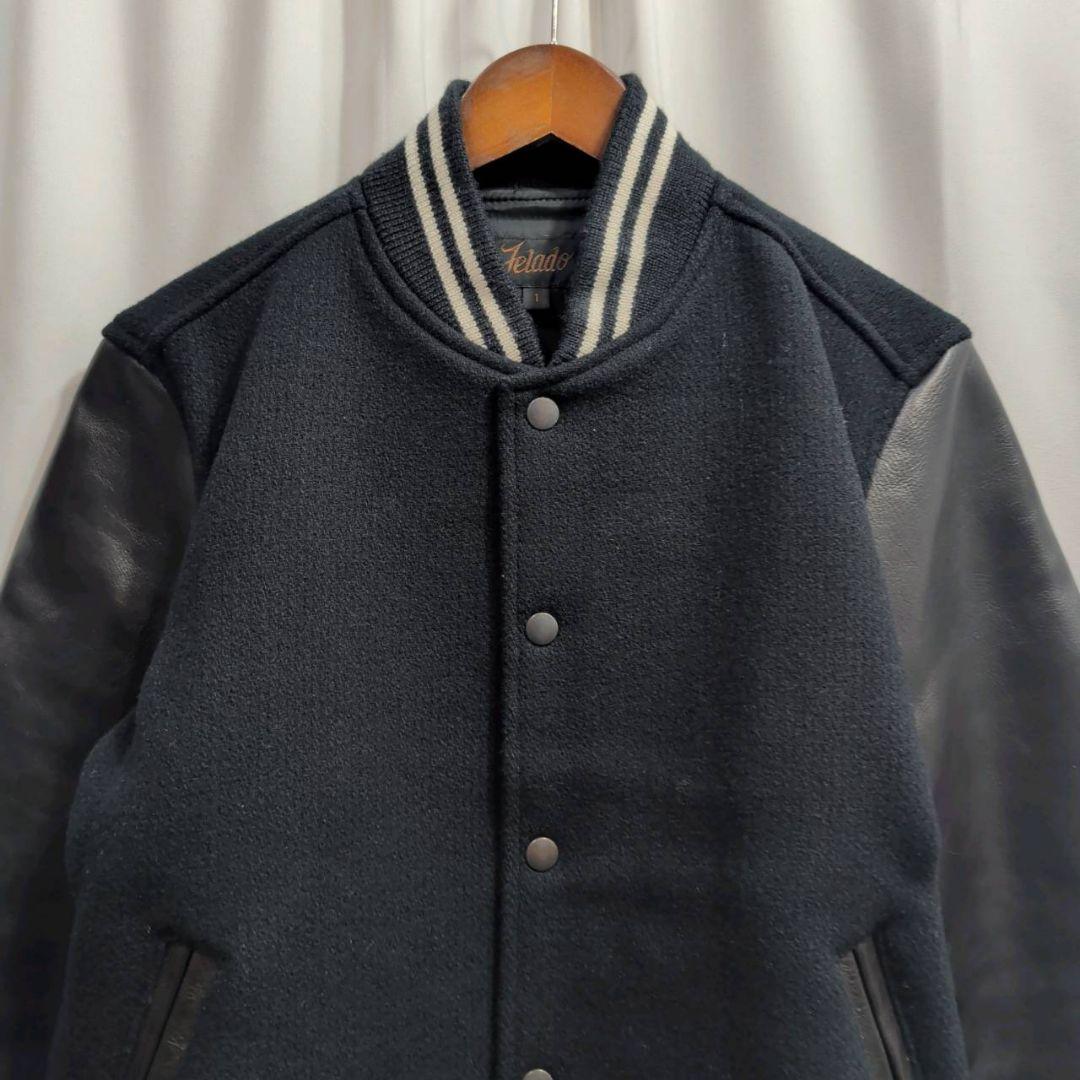 JELADO ジェラード 刺繍 ウール×レザー スタジャン 1/S メンズ