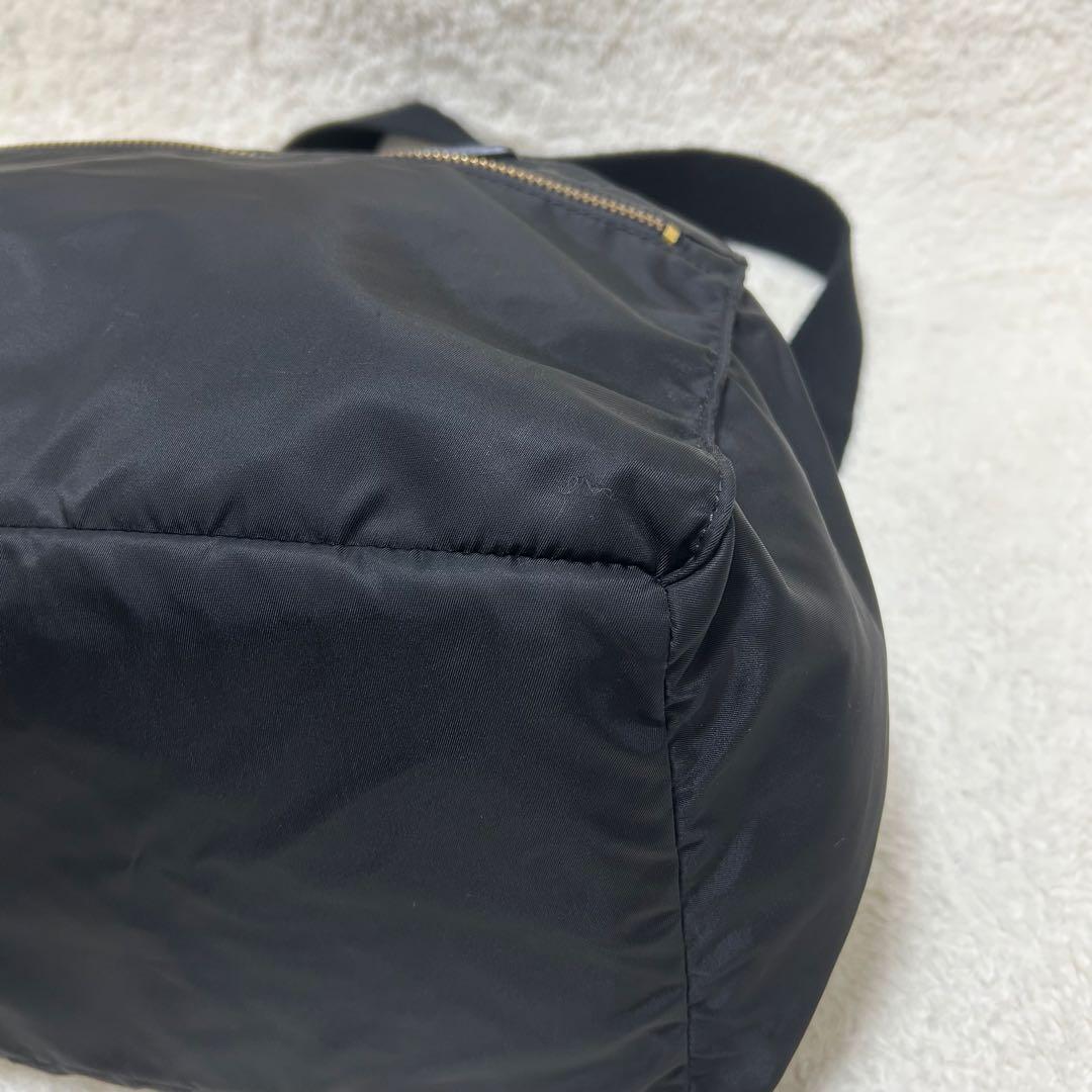 【美品】フェリージ 2way ボストンバッグ P4/6 ブラック 底板付き