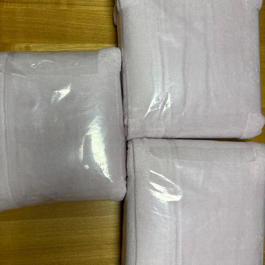 西川 無撚糸 タオルケット 3枚セット シングル ピンク 綿100%