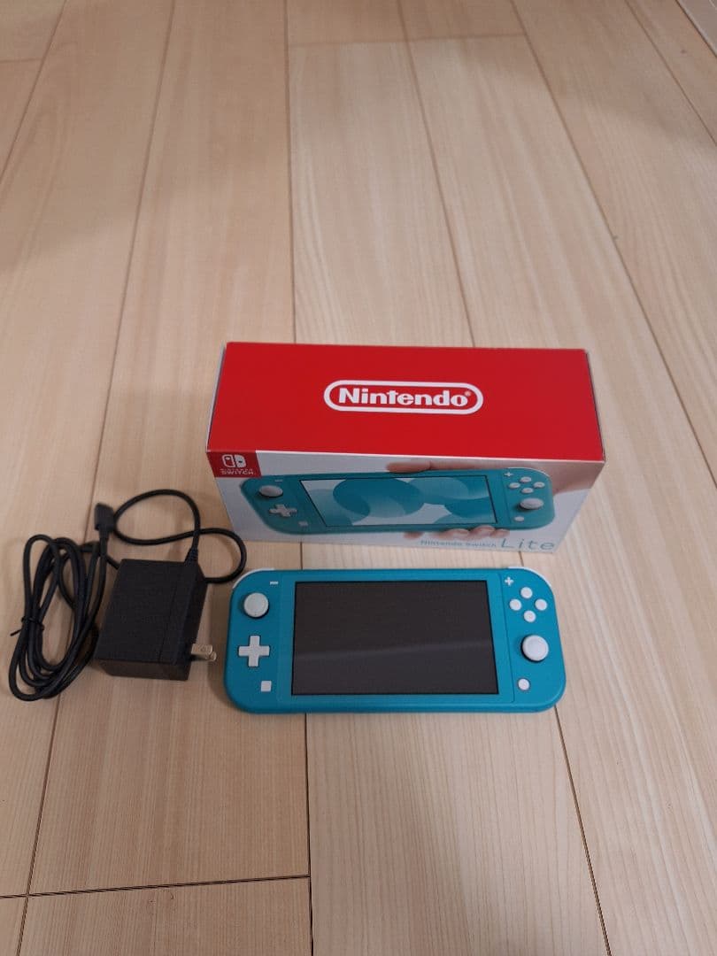 美品　Switch Lite ターコイズブルー 充電器付き 箱付き