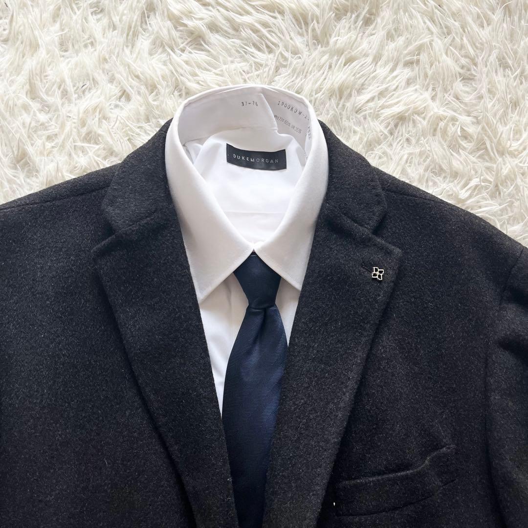 <美品>TAGLIATORE ダークグレー ウール チェスターコート サイズ50