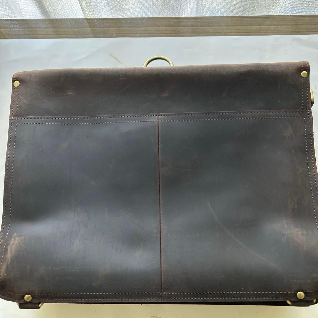 レザー ビジネスバッグ ブラウン