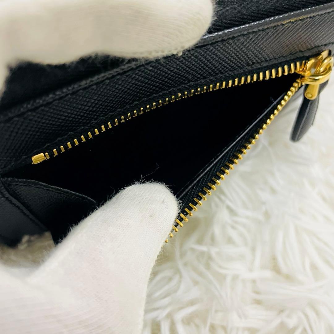 極美✨付属完備✨PRADA キーリング付 キーケース ケース ブラック