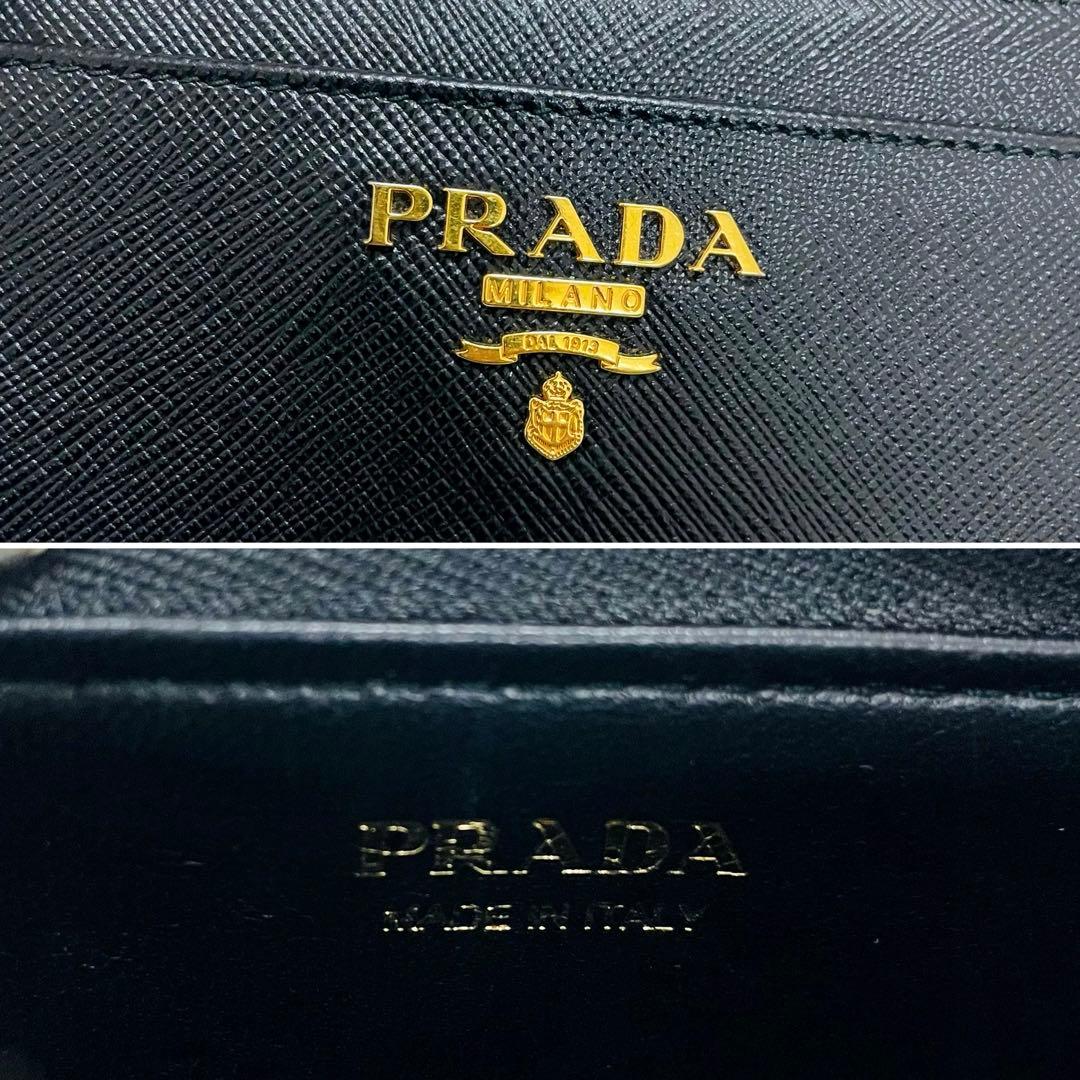 極美✨付属完備✨PRADA キーリング付 キーケース ケース ブラック