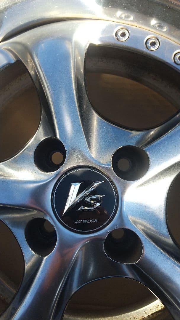 デ*)様 WORK VS-KF 15インチ 7J +35 2本 100/4H ホ