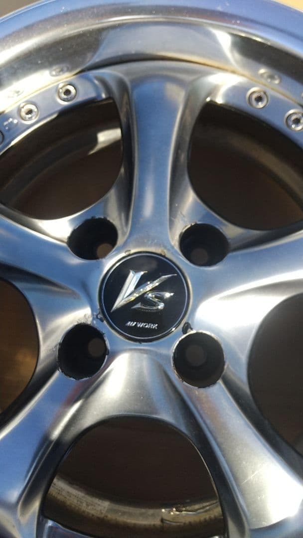 デ*)様 WORK VS-KF 15インチ 7J +35 2本 100/4H ホ