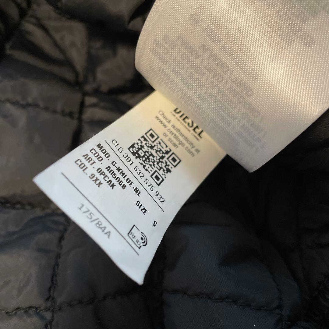 【DIESEL】今季ブルゾン　ボンバージャケット　ロゴ　アウター　ショート丈　黒