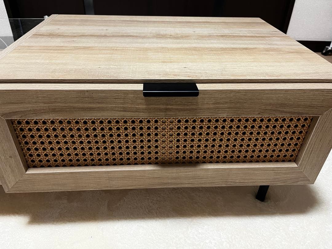 【1/31までセール！！】ラタン調ローテーブル 組み立て済み 完成品