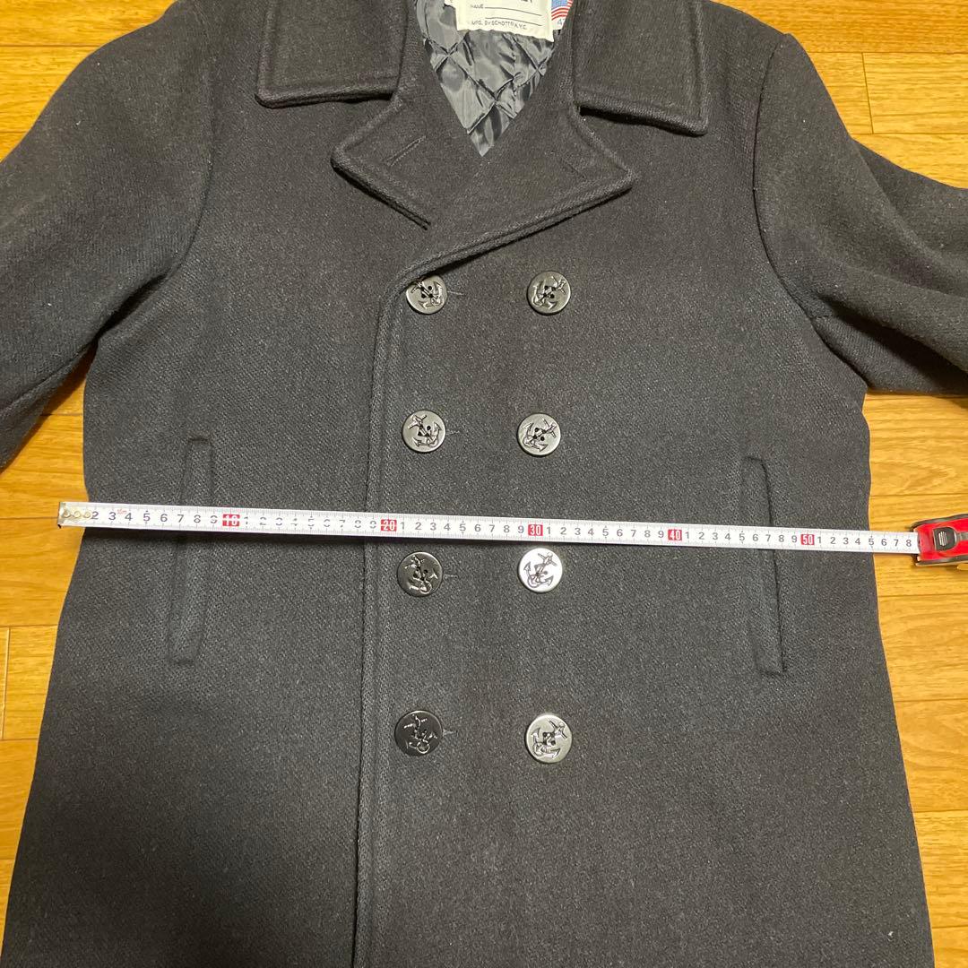 ショット　Pコート740N 希少サイズ42 黒　　MADE IN USA