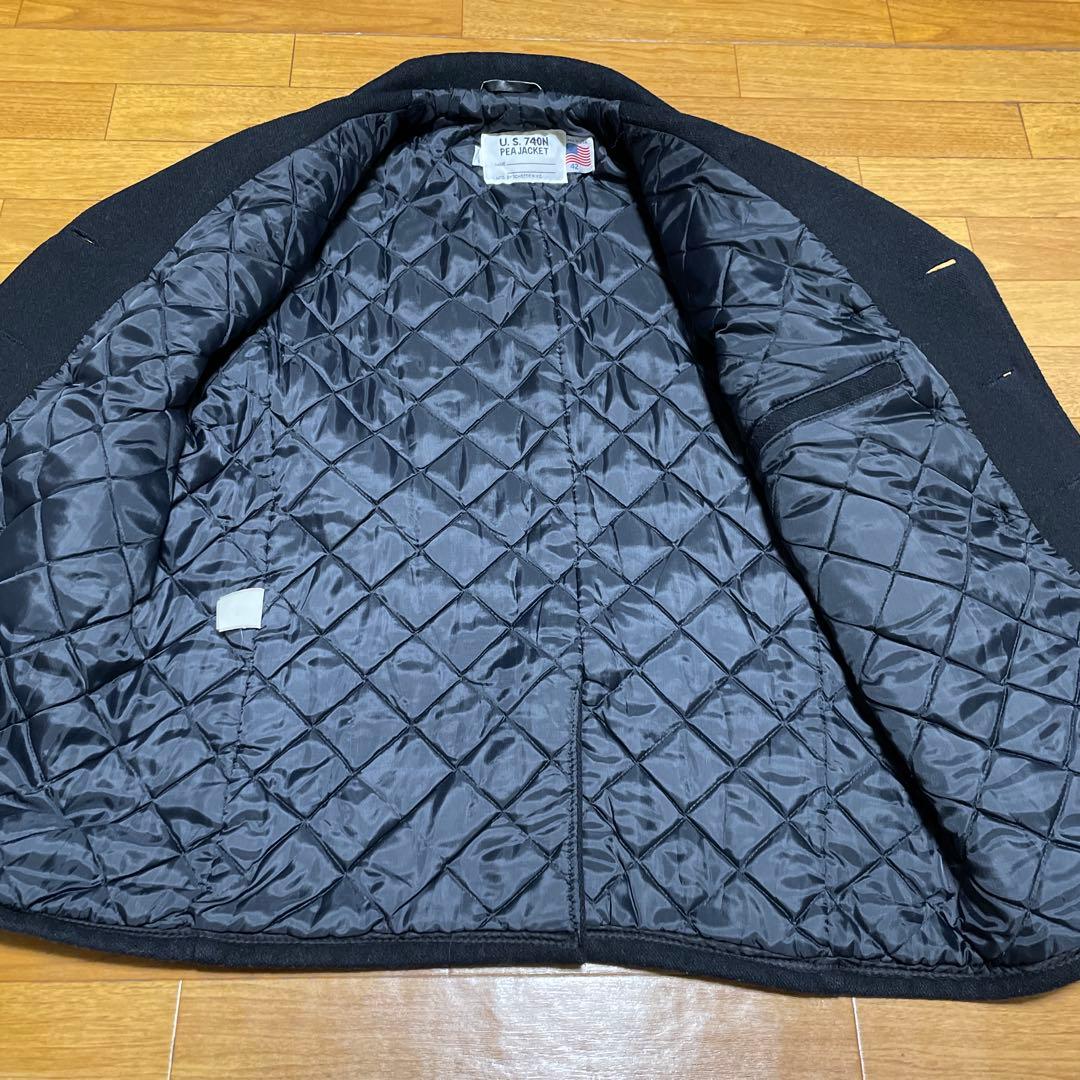 ショット　Pコート740N 希少サイズ42 黒　　MADE IN USA