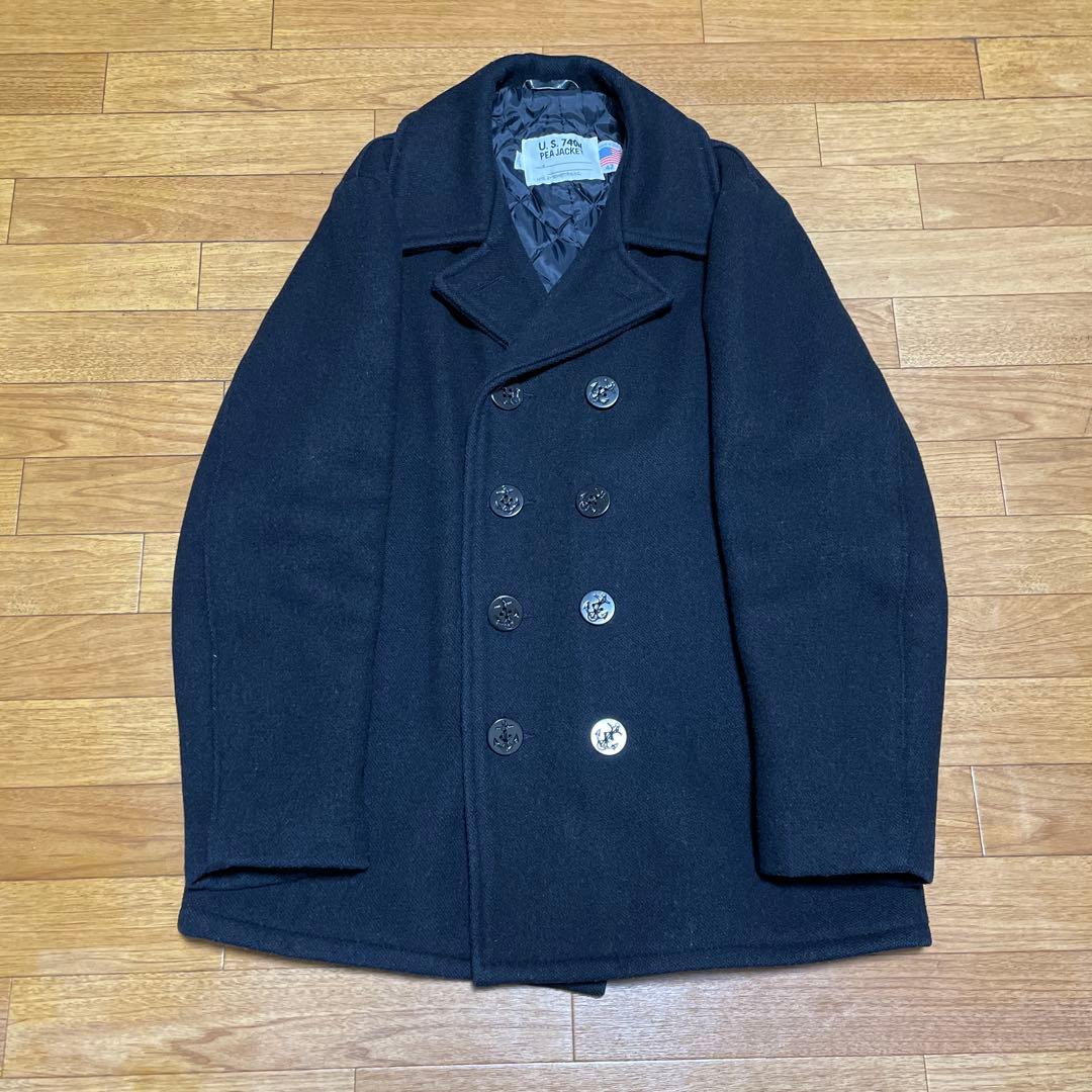 ショット　Pコート740N 希少サイズ42 黒　　MADE IN USA