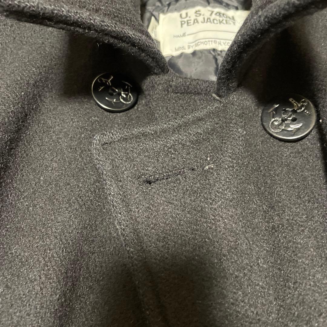 ショット　Pコート740N 希少サイズ42 黒　　MADE IN USA