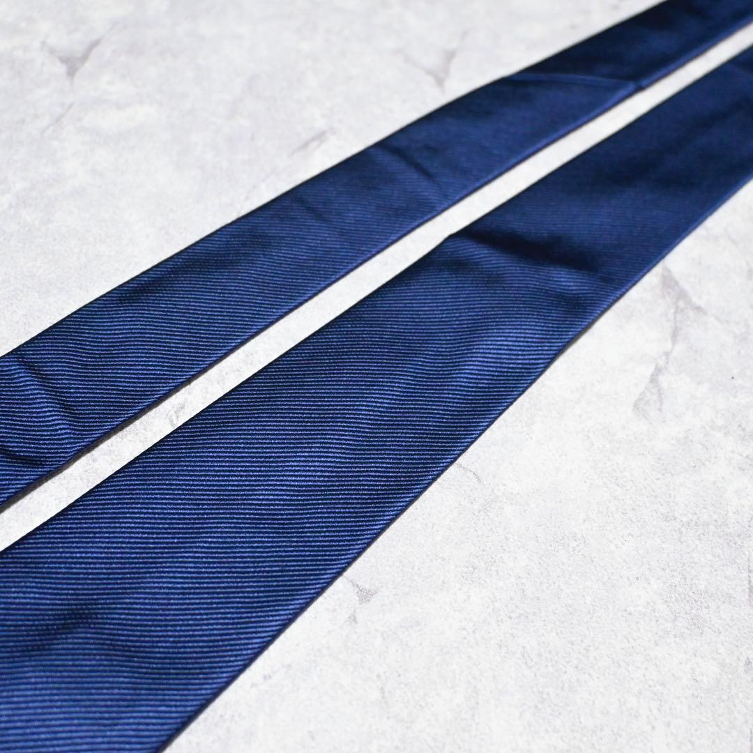 【極美品】Giorgio Armani ネイビー ソリッド ネクタイ