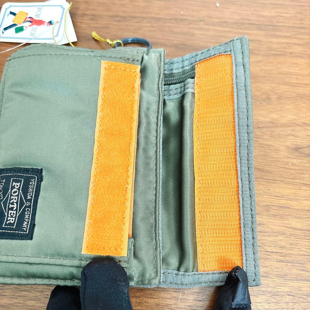 未使用タグ付き PORTER ポーター タンカー 三つ折り財布 セージグリーン