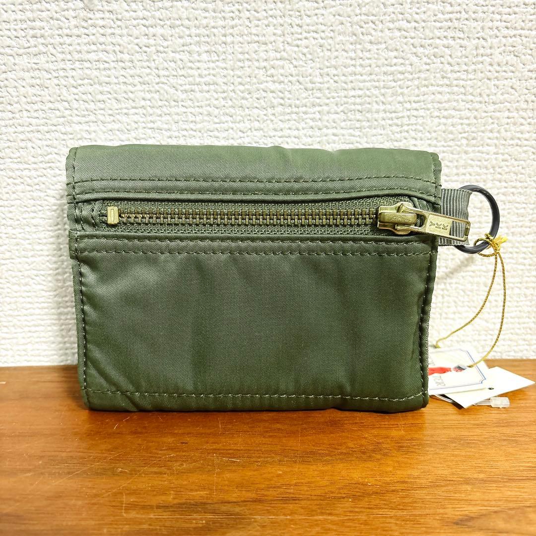 未使用タグ付き PORTER ポーター タンカー 三つ折り財布 セージグリーン