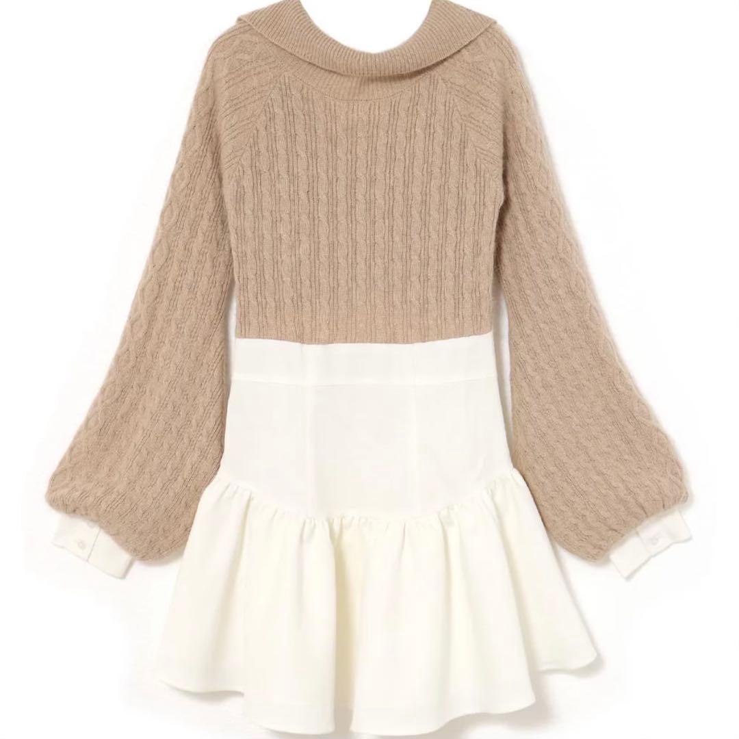 andmary Tess blouse mini dress ブラック