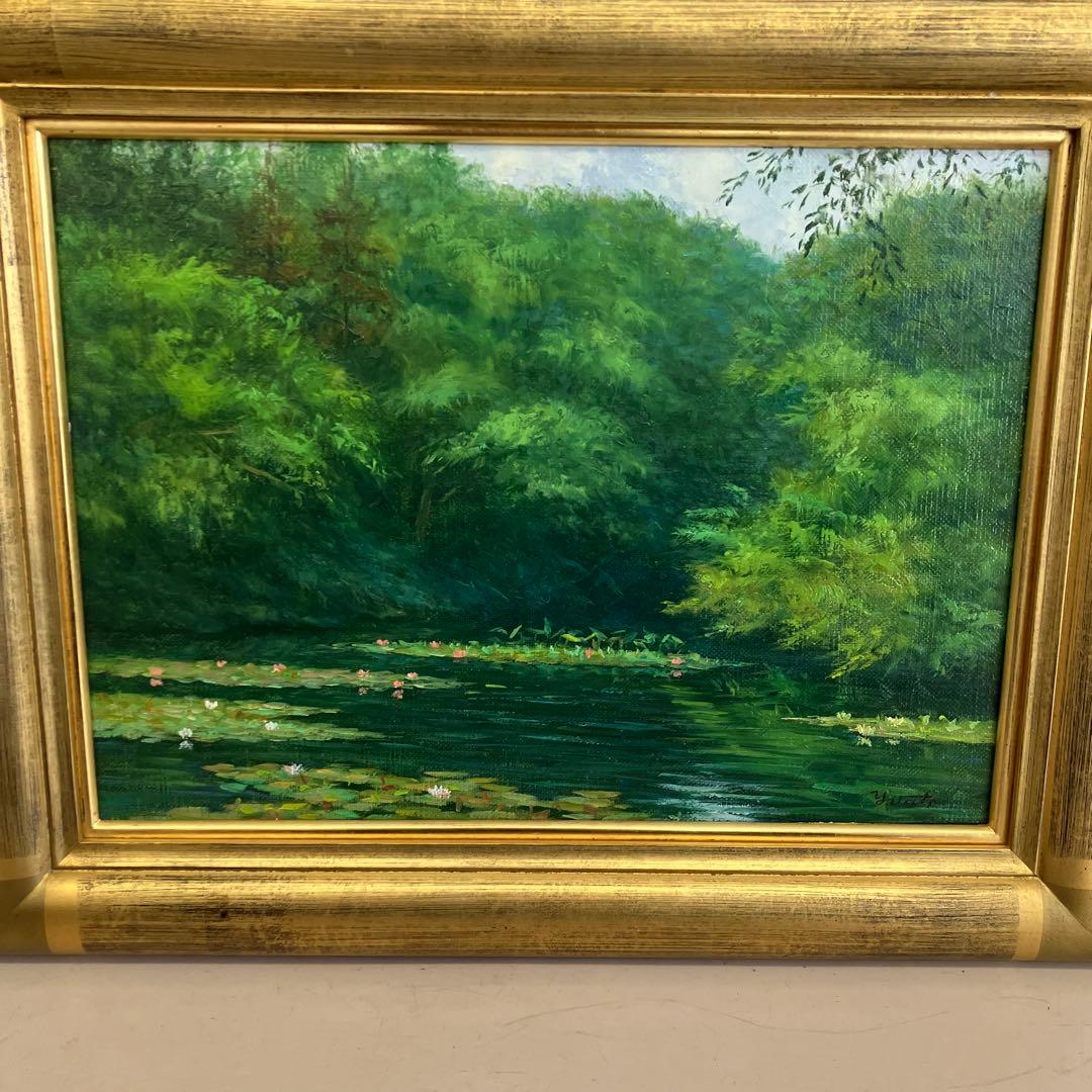 【睡蓮の森】佐藤保春　絵画　油絵