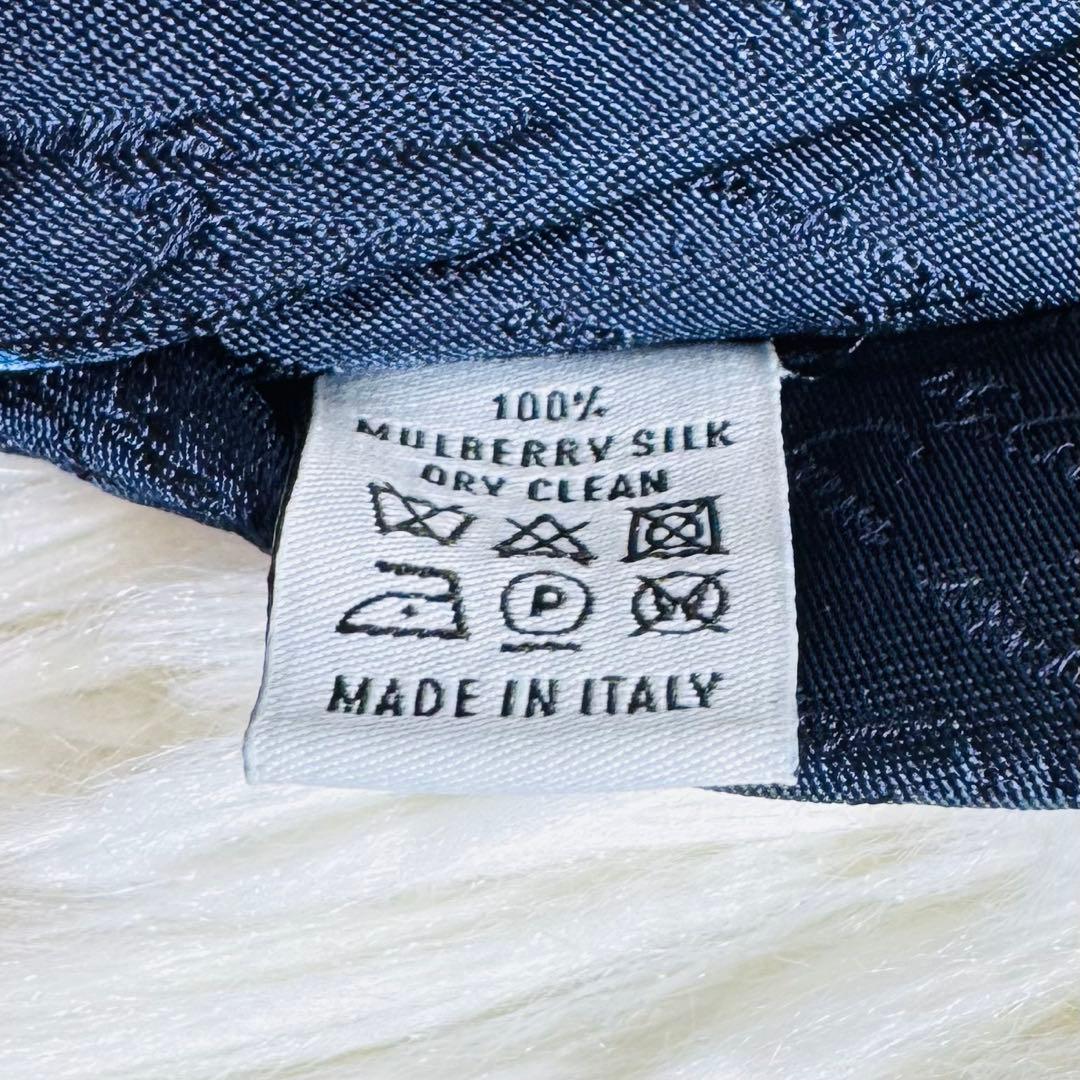 未使用品級✨ ベルルッティ カリグラフィ ネクタイ ネイビー 剣幅7.5cm