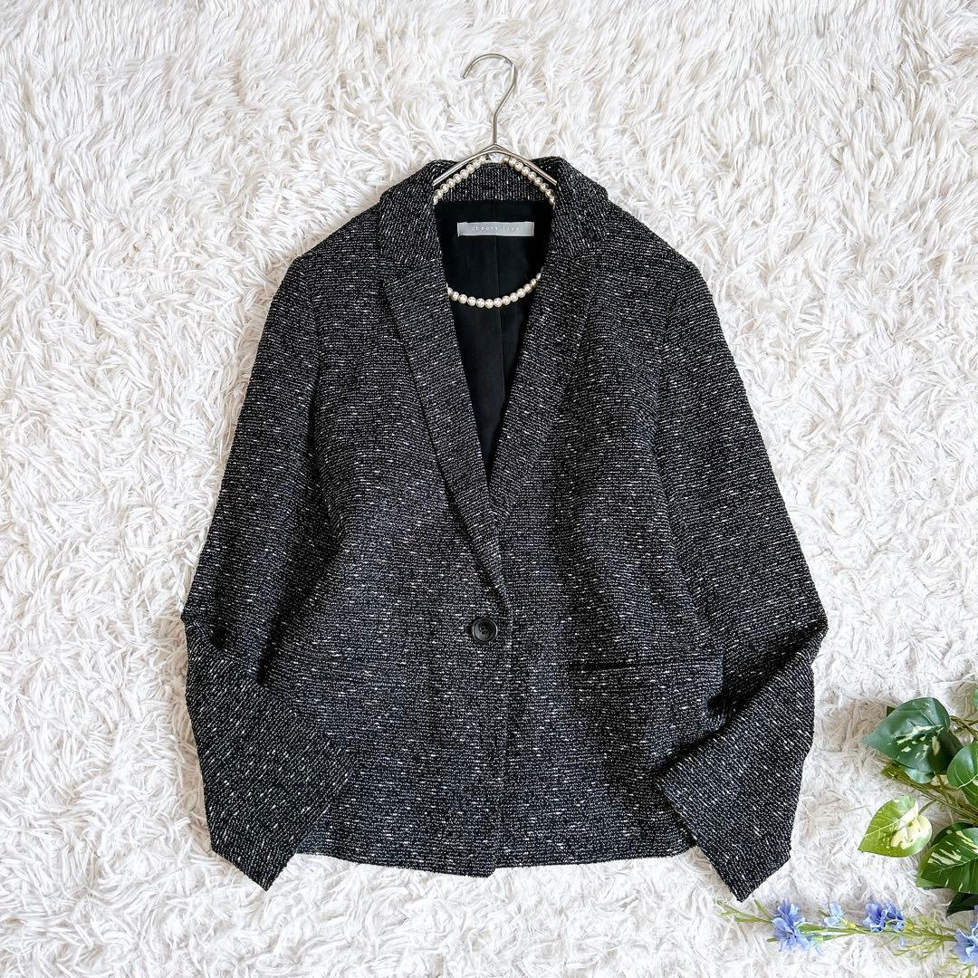 美品⁂セオリーリュクス⁂ツイードニット　テーラードジャケット　微ラメ　1B M
